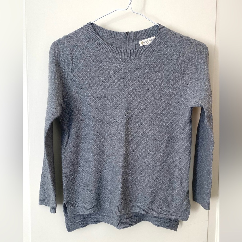 Tucker + Tate Girls Gray Sweatshirt 1/4 Zip On The Back Size 8-10